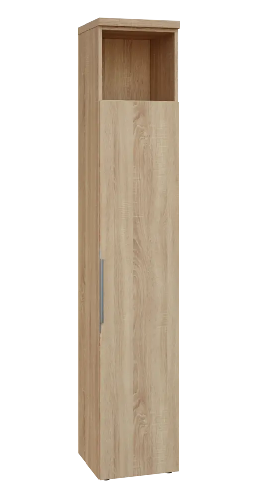 SIN 6 - 4DN kancelářská skříň, 1-dveřová/nika, pravá, 2170x400x400, dub bardolino